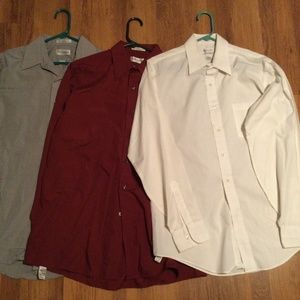 Three Van Heusen Dress Shirts